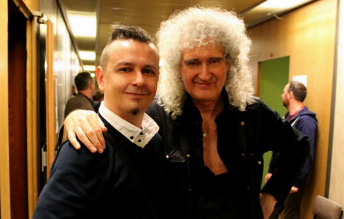 Jiří Ševčík a Brian May, foto archiv