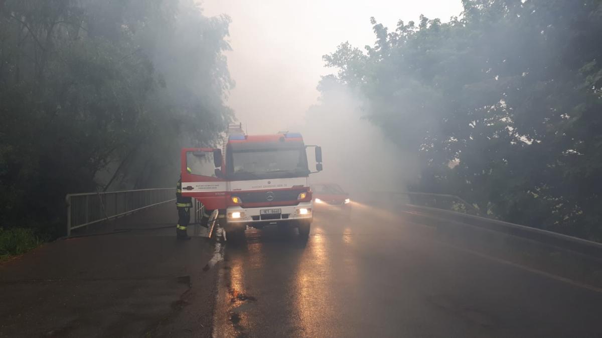 Požár v Klášterní ulici Pardubice