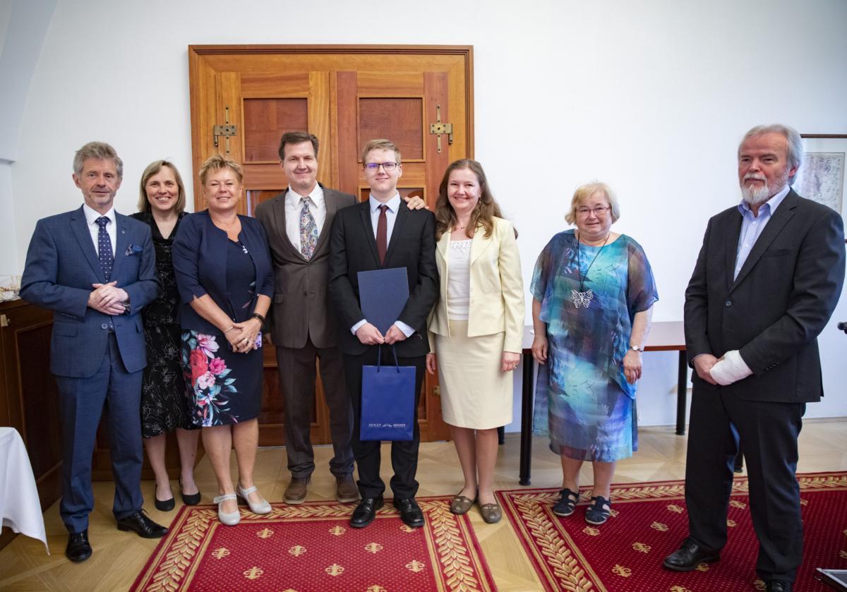 Daniel František Mezera, student maturitní třídy pardubického gymnázia v Dašické ulici