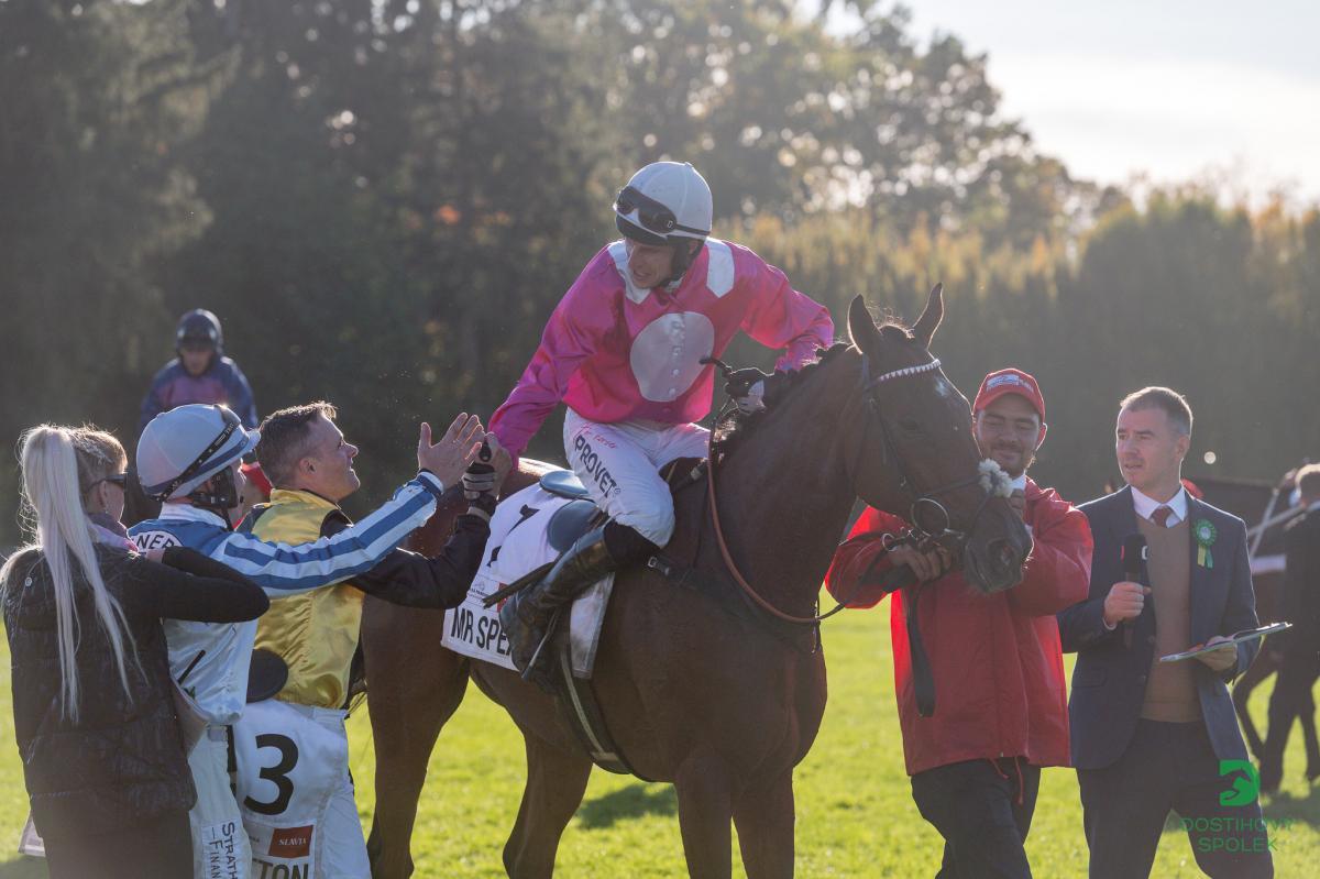 Vítězem 132. Velké pardubické se Slavia pojišťovnou je Mr Spex